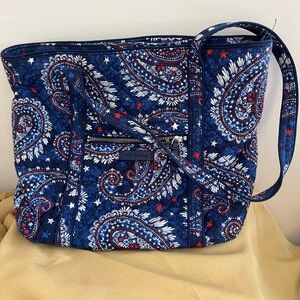 Vera Bradley Blue and Red Paisley Tote